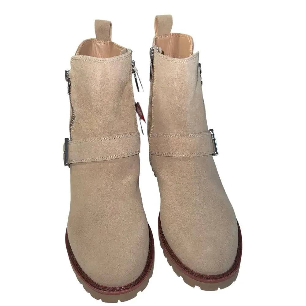 Blondo Kaina Beige Women's Waterproof suede ankle boots SZ/ 7